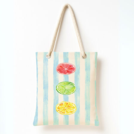 Narenciye Çizgisi Omuz Çantası