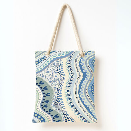 Akış Bahçesi Eskizi Omuz Çantası