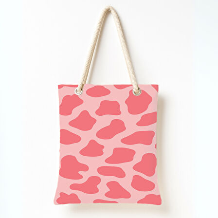 Pembe Soyut Benek Omuz Çantası