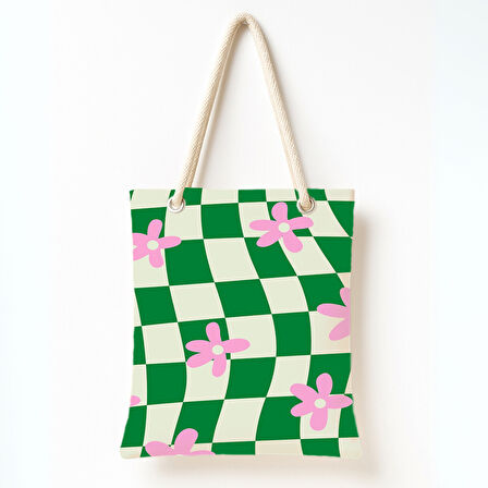 Dalgalı Çiçek Bahçesi Omuz Çantası