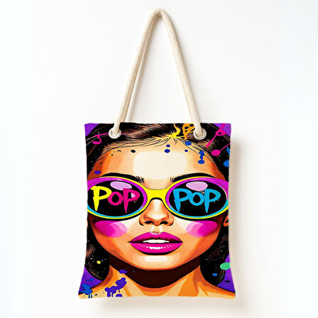 Pop-Art Renk Patlaması Omuz Çantası