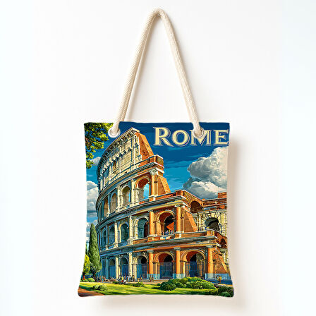 Roma Tarih Manzarası Omuz Çantası