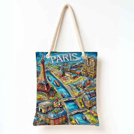 Paris Şehir Rüyası Omuz Çantası