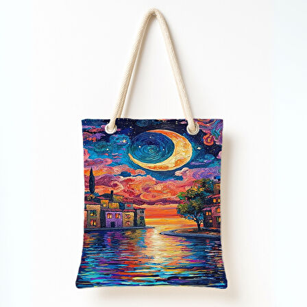 Hilalli Gece Rüyası Omuz Çantası