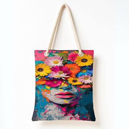 Çiçekli Yüz Rüyası Omuz Çantası