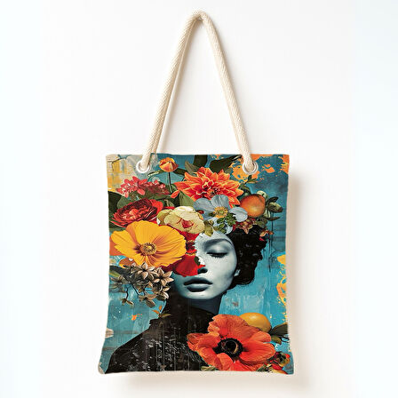 Çiçekli Düş Portresi Omuz Çantası
