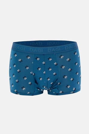 Dagi Erkek Gri-mavi 3'lü Desenli Micro Modal Boxer- 4210gm Gri - Mavi M