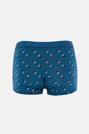 Dagi Erkek Gri-mavi 3'lü Desenli Micro Modal Boxer- 4210gm Gri - Mavi M