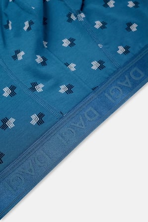 Dagi Erkek Gri-mavi 3'lü Desenli Micro Modal Boxer- 4210gm Gri - Mavi M