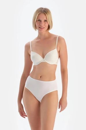 Dagi Kadın Karışık 3'lü Yüksek Bel Slip Külot- 5104 Siyah - Beyaz - Ten 36