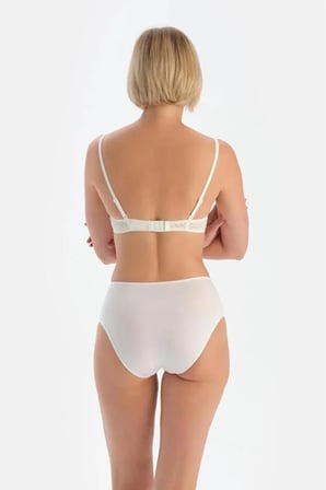 Dagi Kadın Karışık 3'lü Yüksek Bel Slip Külot- 5104 Siyah - Beyaz - Ten 44