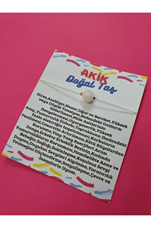 Akik Doğal Taş Ayarlamalı Bileklik Orijinal Doğal Taş