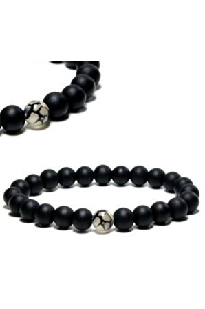 Orijinal Doğal Taş Mat Oniks Taşı Bileklik