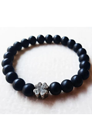 Orijinal Doğal Taş Mat Oniks Taşı Bileklik