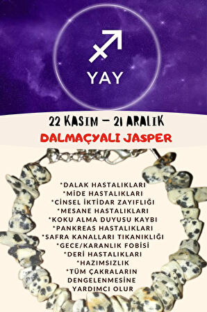 Sertifikalı Burç Taşı Yay Burcu Jasper Taşı Bileklik