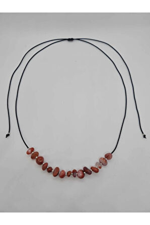 Yemen Akik Doğal Taş Ayarlamalı Kolye