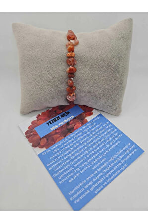 Doğal Yemen Akik Taşı Bileklik Orijinal Doğal Taş