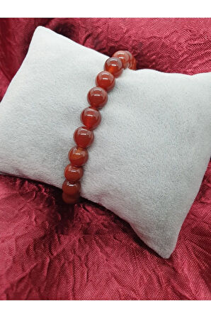 Doğal Akik Taşı Bileklik 8 mm