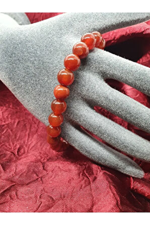 Doğal Akik Taşı Bileklik 8 mm