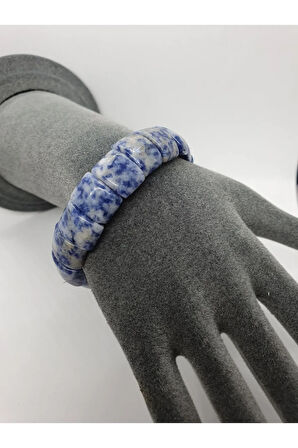 Doğal Sodalit Taşı Rolex Bileklik