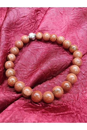 Doğal Yıldız (Kum) Taşı Bileklik 8 mm