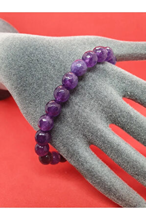 Ametist Doğal Taş Bileklik 8 mm