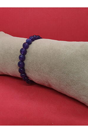 Ametist Doğal Taş Bileklik 8 mm