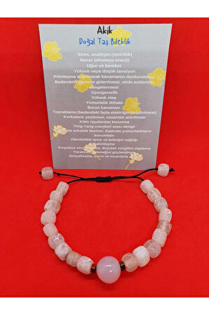 Doğal Taş Akik Taşı Tasarım Bileklik