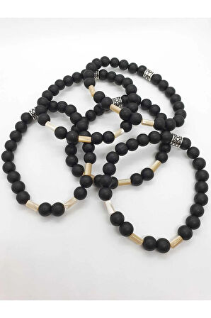 Sedef ve Oniks Taşı Doğal Taş Bileklik