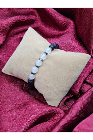 Opal Hematit Oniks Doğal Taş Bileklik 8mm