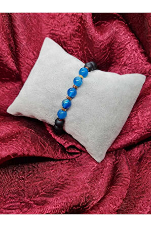 Akik Hematit Oniks Doğal Taş Bileklik