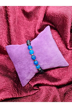 Akik Hematit Oniks Doğal Taş Bileklik