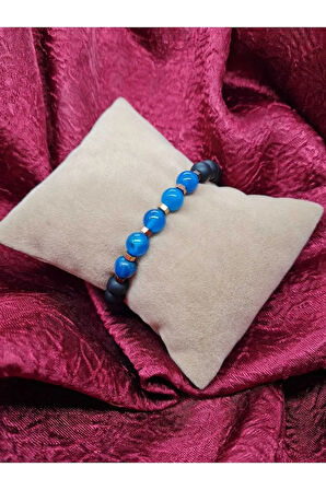 Akik Hematit Oniks Doğal Taş Bileklik