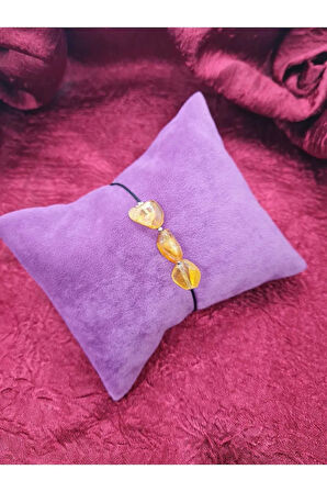 Doğal Ham Damla Kehribar Bileklik