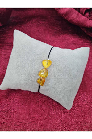 Doğal Ham Damla Kehribar Bileklik