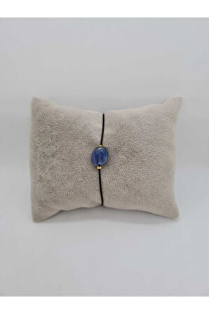 Apatit Doğal Taş Bileklik Makrome Ayarlamalı Kilit Sistemi