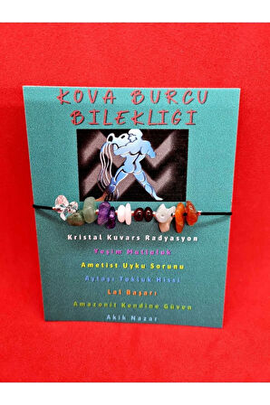 Sertifikalı Kova Burcu Bileklik Doğal Taş