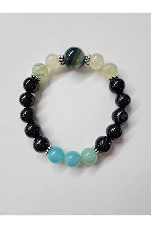 Akik Doğal Taş Bileklik 10-14mm