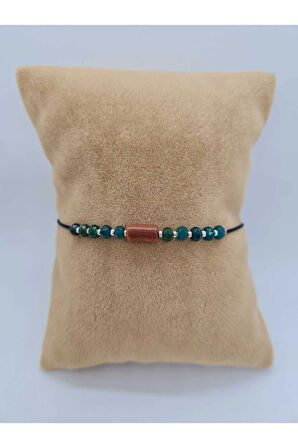 Zümrüt & Yıldız Doğal Taş Bileklik