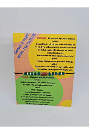 Zümrüt & Yıldız Doğal Taş Bileklik