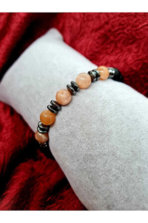 Güneş & Hematit & Oniks Doğal Taş Bileklik