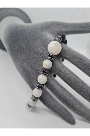 Aytaşı, Hematit, Oniks Doğal Taş Bileklik Tasarım