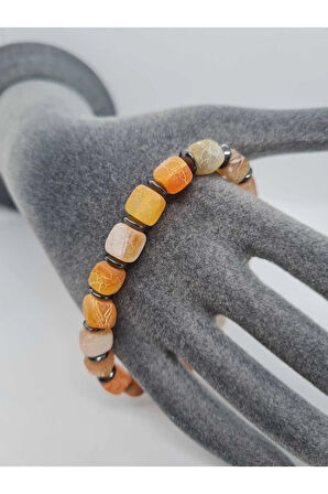 Küp Akik Hematit Doğal Taş Bileklik