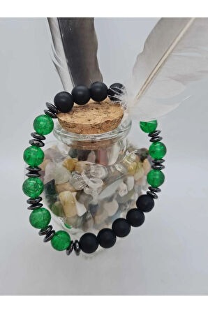 Necef, Hematit, Oniks Doğal Taş Bileklik Tasarım