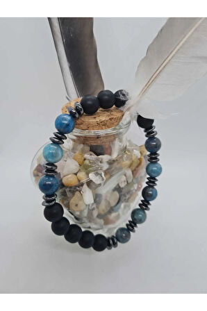 Apatit, Hematit, Oniks Doğal Taş Bileklik