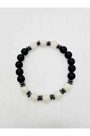 Akik, Hematit, Oniks Doğal Taş Bileklik Tasarım