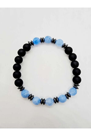 Akik,Hematit,Oniks Doğal Taş Bileklik