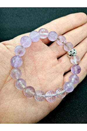 Ametrin Doğal Taş Bileklik Faset Kesim AAA Kalite 10mm