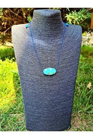 Turkuaz Doğal Taş Kolye