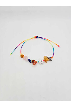 Sertifikalı Kız Öğrenci Bileklik Kehribar Kuvars Kalsit Havlit Lapis Akik Hematit Doğal Taş Bileklik